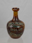 A Rare 19th Century Doulton Lambeth Ware Decanter, marked Melrose Highland Whisky, impressed marks