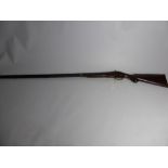 A 16 Bore Muzzle Loading Sporting Rifle, 36" Barrel, walnut stock with semi-pistol grip. Engraved