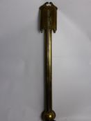 A 19th Century Brass Cased Wall Mounted Stick Barometer, Yelware, Taunton, the register signed, with