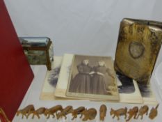 A Collection of Miscellaneous Items, including cut glass and metal casket depicting Venice