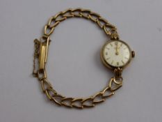 A Vintage Lady's 9 ct Gold 375 hallmarked Tissot Cocktail Watch.