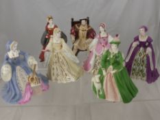 A complete set of Wedgwood bone china limited edition figure and figurines of Henry VIII and his six