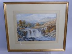 Charles A. Bool, Watercolour of a Highland view, mounted, framed and glazed, approx 26 x 36 cms