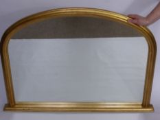 A Gilt Wood Over Mantle Mirror, approx 80 x 110 cms