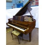 Steinway & Sons  Mahogany Cased Medium Grand Piano, Nr 328819 date of manufacture 1949, the piano