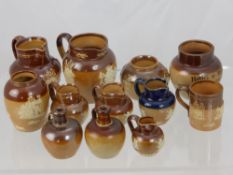 A Quantity of Royal Doulton Miniature Harvest Jugs and Mugs. (12)