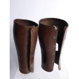 A Pair of WWI Leather Officers Gaiters, in good original condition.