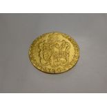 A George III Solid Gold Shield Back Guinea dd 1785.