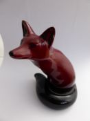 A Royal Doulton Flambe Ware Figure of a Fox.