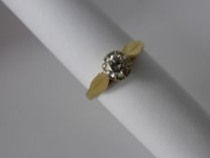 A Lady's 18 ct Yellow Gold and Diamond Solitaire Ring, .38 pts dia, size L, approx wt 2.5 gms.