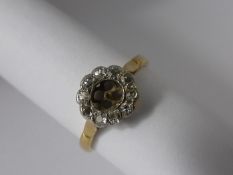 A Lady's 18 Ct Gold Diamond Ring, (centre stone missing) size J, 1.8 gms.