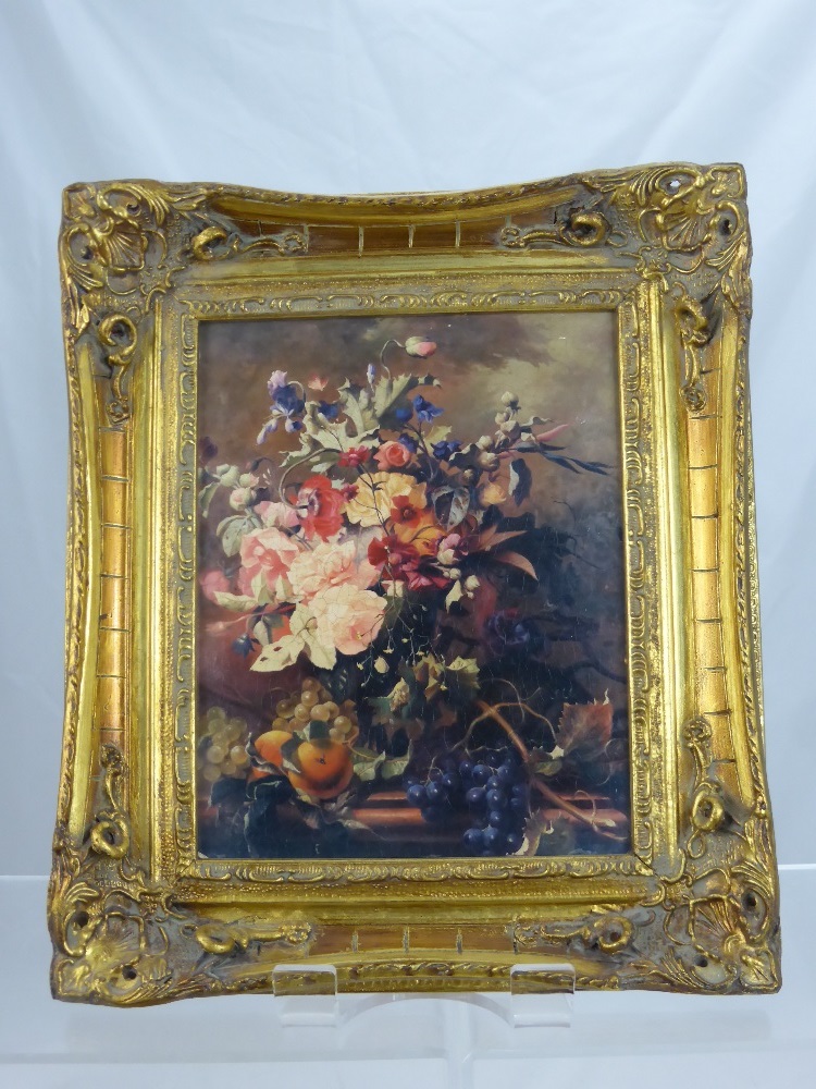 Two Gilt Style Framed Pictures Depicting Flowers, approx 19 x 24 cms. - Image 2 of 2