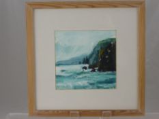 Susan Murphy (20th Century) A Seascape study entitled "Coom Ui Neoil", approx 18 x 18 cms together