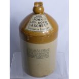 A Large Stone Ware Pottery Flagon for John Lovibond & Son, approx 38 cms high together with four