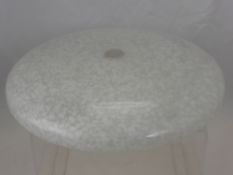 A French Art Deco 'Plafonnier', Large Mottled White, unsigned.