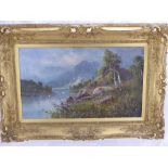 F. Hider 1861 - 1933, an Original Oil Painting entitled "In The Trossachs' approx 50 x 30 cms,