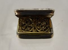 An Early 19th Century Silver Vinaigrette, the grill of grape vine design, Birmingham hallmark, mm