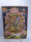 A Vintage Himalayan Thangka, depicting deity, approx 59 x 43 cms