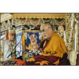 Dalai Lama: Autographed on 6" x 9" colou