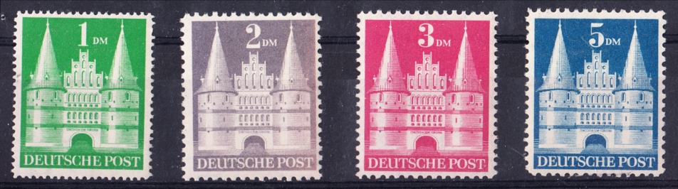 British Zone 1948 1DM-5DM U/M, fine. SG