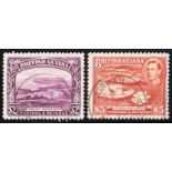1938-52 $2 purple & $3 red-brown F/U, fi