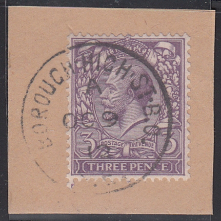 1912 (Oct 9th) 3d Royal Cypher on piece