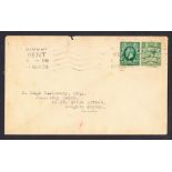 1934 ½d photogravure on plain FDC with S
