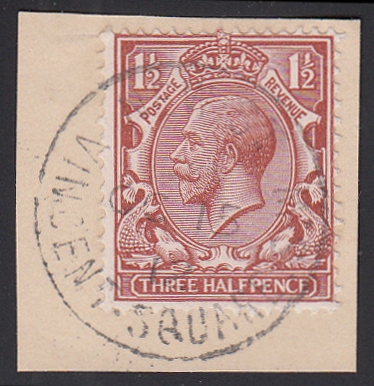 1912 (Oct 15th) Royal Cypher 1½d brown o