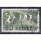 1945 Peace 80c green & buff used, fine. SG 454 Cat £120