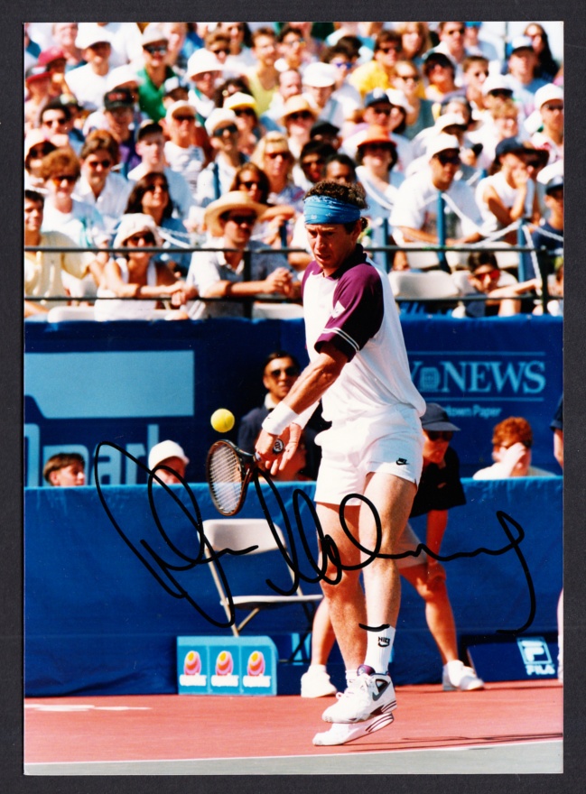 Tennis: 1977 Racket Sports FDC signed by John McEnroe & Bjorn Borg, also John McEnroe autographed - Image 2 of 2