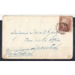 Charles Dickens: Envelope addressed in his own hand to Town Clerks Office, Leicester & signed in