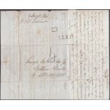 1840 (Jan 9th) Last Day of Uniform 4d Post: Entire with boxed red Glasgow "JA 9 1840" & manuscript