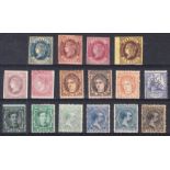 Early mint or unused selection incl. 1862 2c, 4c, 19c, 1r, 1864 19c (slight crease), 1865 perf 2c
