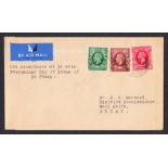 1934 (Nov 19th) First Day of 3d Air Mail Letter Rate to Sudan: Cover bearing ½d, 1d & 1½d