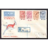 1931 (Dec 8th) Pair of Imperial Airways illustrated First Air Mail between England and South Africa