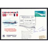 Brian Trubshaw: Autographed on 1970 Concorde First Flight cover. Address label, fine