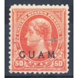 1899 50c orange used, short perf at top, otherwise fine. SG 12 Cat £450