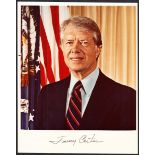 Jimmy Carter: Autographed 10" x 8" colour photo.