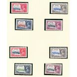 1935 Silver Jubilee U/M or M collection on album pages,