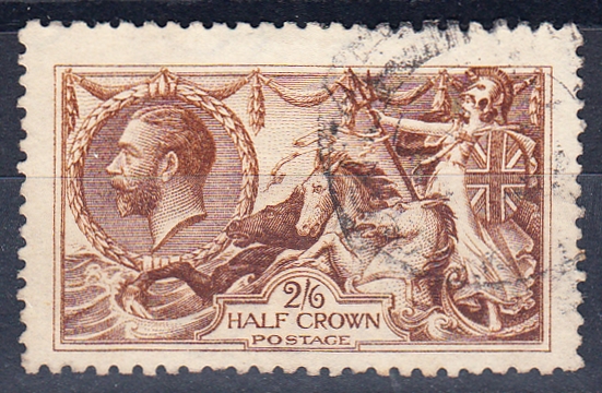 1915 De La Rue 2/6d deep yellow-brown, good used, centred to bottom, fine.