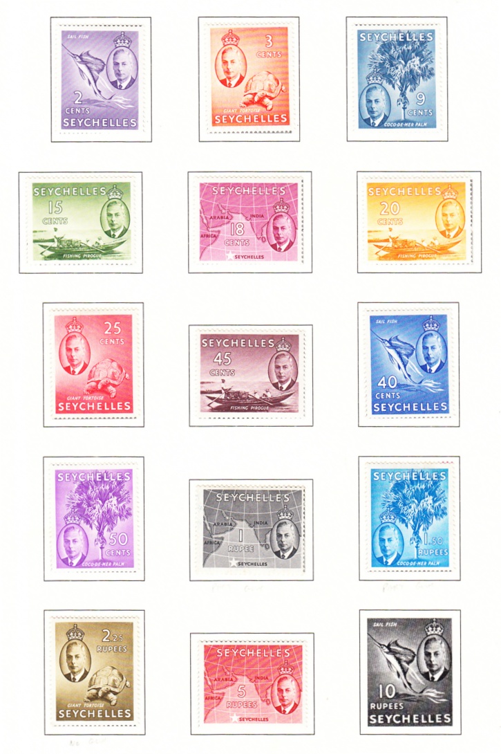George VI Mint collection on printed album pages incl. 1938-49 values to 5r, 1952 set to 5r, etc.