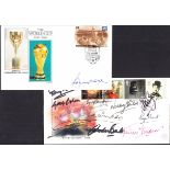 Football: 1966 World Cup Winning Team - Bobby Moore autographed on Tuvalu 1986 World Cup cover &