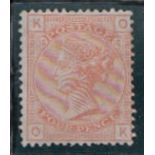 1873-80 4d vermilion, plate 15, O-K, Mint, the odd short perf, otherwise fine.