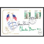James Stewart & Charles Bronson: Autographed on 1976 American Bicentenary Cotswold FDC.