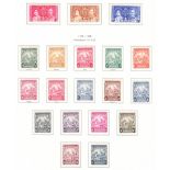 George VI Mint collection on printed album pages incl.