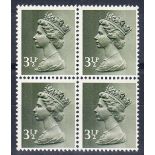 3½p OCP/DEX block of 4 U/M, fine.