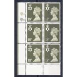 Northern Ireland 18p ACP/DEX Plate Q4Q4 plate block of 6. U/M, fine.