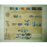 1965 All 9 commem issues on large Holmes Tolley FDC with various FDI handstamps on the 8 different