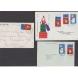 1966 Christmas: Plain 3d FDC with Gold Head Missing on 3d,