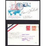 Francis Chichester: Autographed on 1931 Manila to Tokyo flown cover & on 1967 Chichester FDC,